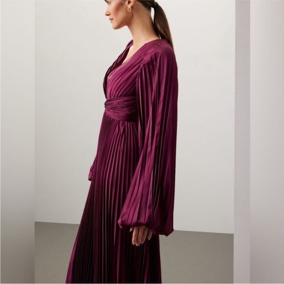 Mac Duggal Pleated Charmeuse Gown 6 $498 - Picture 6 of 8